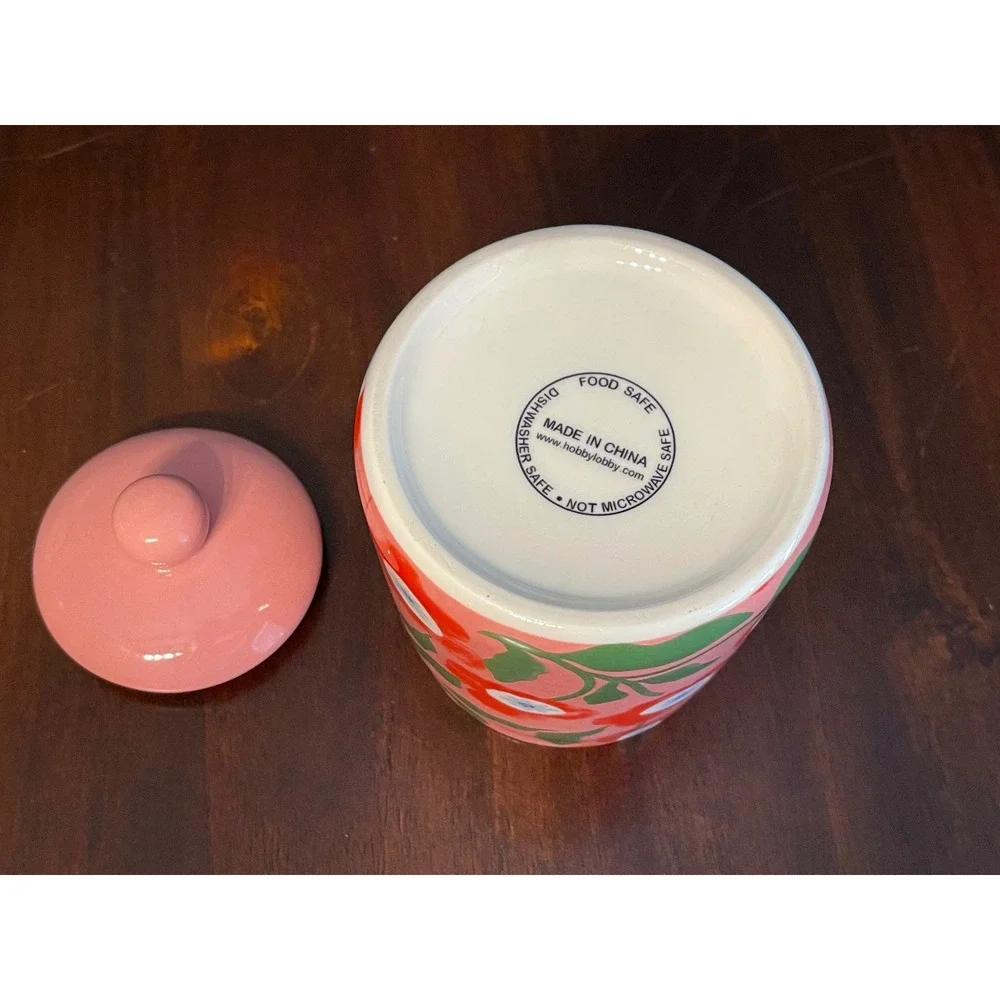 Pink Floral Cream Sugar Set with Flower Salt Pepper Shakers 4pc
